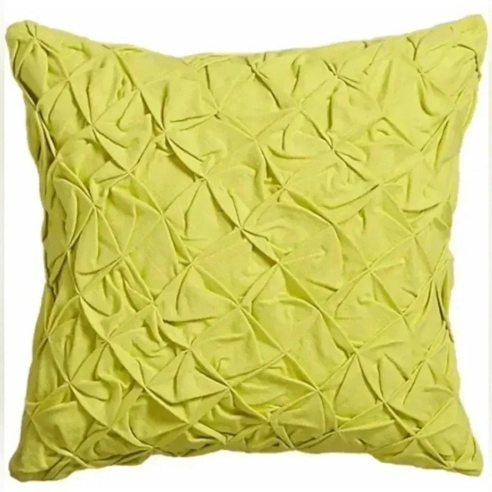 CB2 PINTUCK YELLOW 18" x18" Pillow Cover